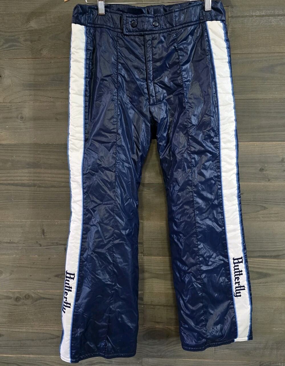 Vintage 80s Butterfly Tamasu Tokyo "Seven Jumper" Track Pants Size L Y2K Retro